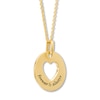 Thumbnail Image 2 of Heart Disc Forever & Always Necklace 10K Yellow Gold 18"