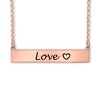 Thumbnail Image 1 of &quot;Love&quot; Bar Necklace 10K Rose Gold 18&quot;
