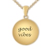 Thumbnail Image 0 of Good Vibes Disc Necklace 10K Yellow Gold 18"