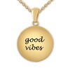Thumbnail Image 1 of Good Vibes Disc Necklace 10K Yellow Gold 18"