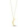 Thumbnail Image 2 of Crescent Moon Necklace 14K Yellow Gold 16-18" Adjustable