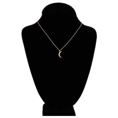 14k Gold Crescent Necklace With Half Moon Crescent Moon Necklace