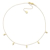 Thumbnail Image 1 of 16" Choker Cross Necklace 14K Yellow Gold 16"