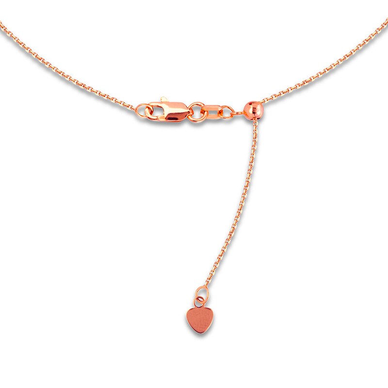 Main Image 2 of Solid Beaded Texture Choker Necklace 14K Rose Gold 16" Adjustable 2mm