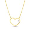 Thumbnail Image 1 of Diamond Heart Necklace 14K Yellow Gold 16" Adjustable
