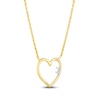 Thumbnail Image 2 of Diamond Heart Necklace 14K Yellow Gold 16" Adjustable