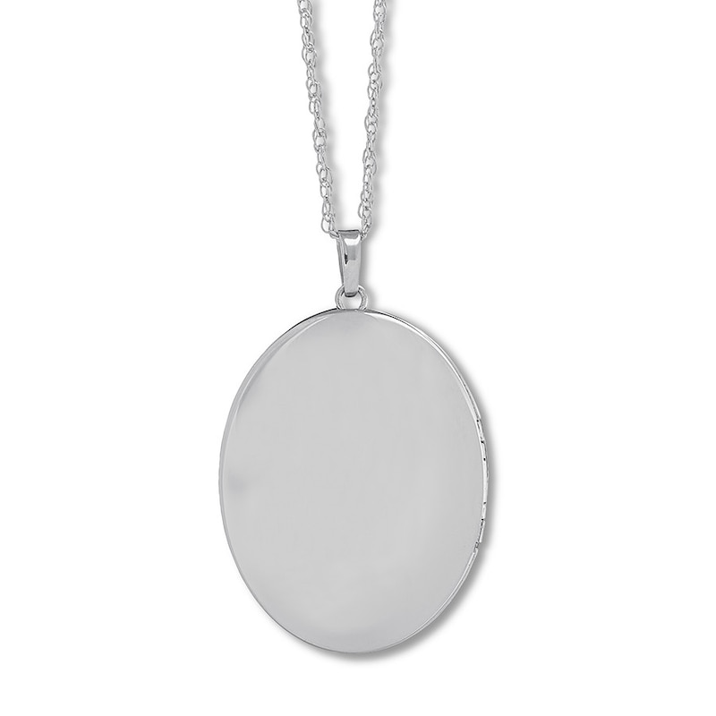 Oval 4-Picture Locket Sterling Silver 24"