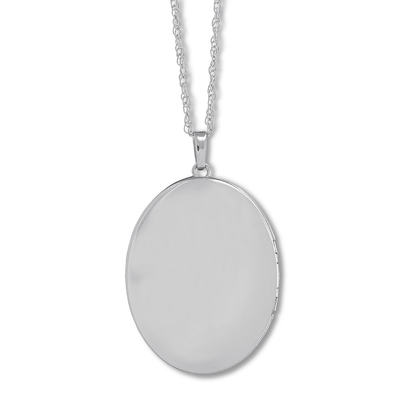 Main Image 4 of Oval 4-Picture Locket Sterling Silver 24"