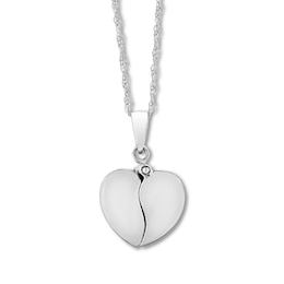 &quot;I Love You&quot; Heart Locket Sterling Silver