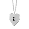 Thumbnail Image 1 of Heart Lock Locket Sterling Silver 18&quot;