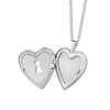 Thumbnail Image 2 of Heart Lock Locket Sterling Silver 18&quot;