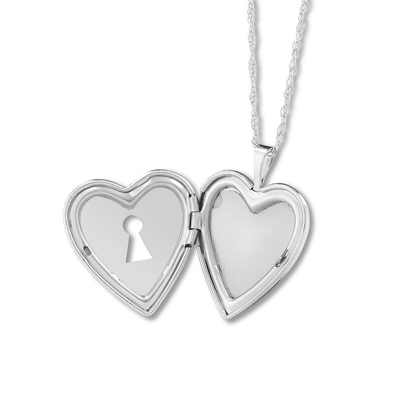Main Image 2 of Heart Lock Locket Sterling Silver 18&quot;