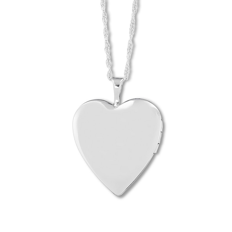 Heart Lock Locket Sterling Silver 18"