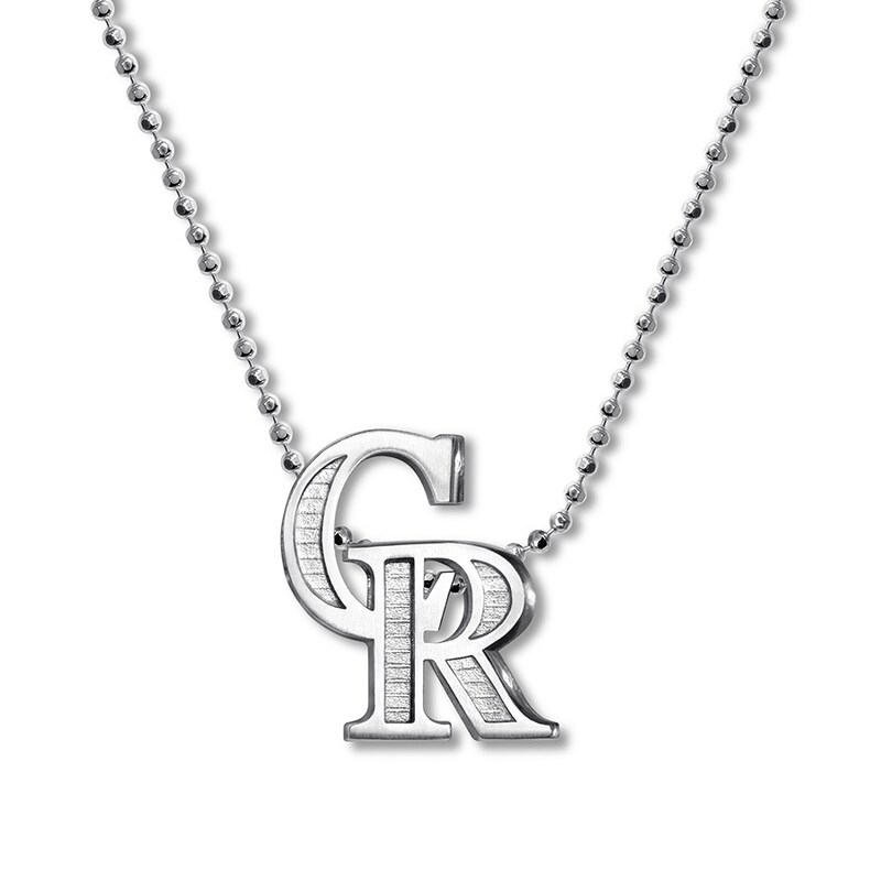 Main Image 1 of Alex Woo MLB Colorado Rockies Necklace Sterling Silver 16"