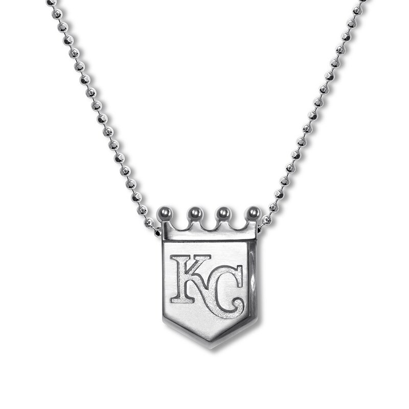 Main Image 1 of Alex Woo MLB Kansas City Royals Necklace Sterling Silver 16"
