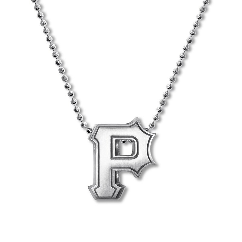 Main Image 1 of Alex Woo MLB Pittsburgh Pirates Necklace Sterling Silver 16"