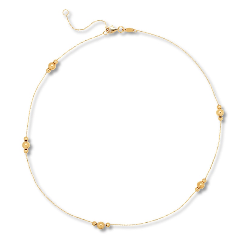 Main Image 1 of Chain Necklace 10K Yellow Gold 18" Adjustable