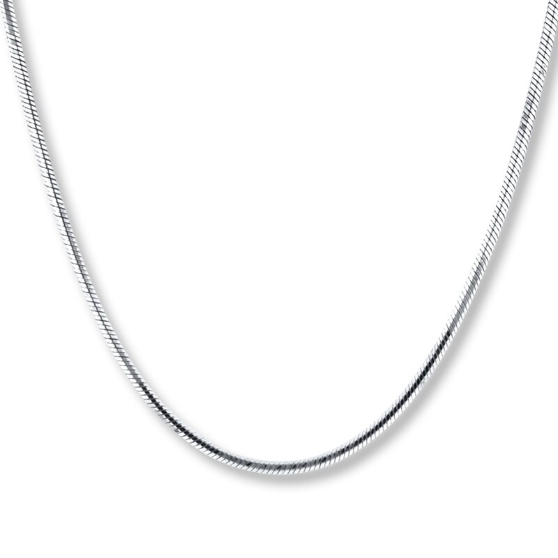Main Image 1 of Solid Snake Chain Sterling Silver 18" Length 1.5mm