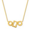 Thumbnail Image 1 of Circles and Block Necklace 10K Yellow Gold 18" Adjustable