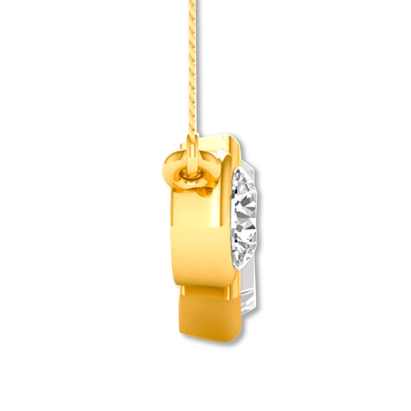 Main Image 2 of Circles and Block Necklace 10K Yellow Gold 18" Adjustable
