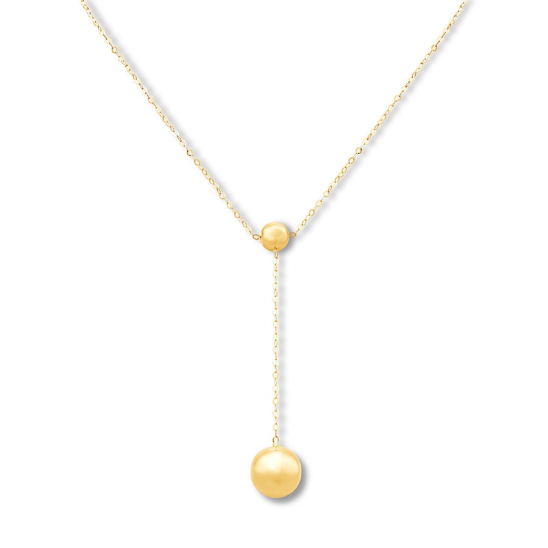 Main Image 1 of Sphere Necklace 10K Yellow Gold 18"