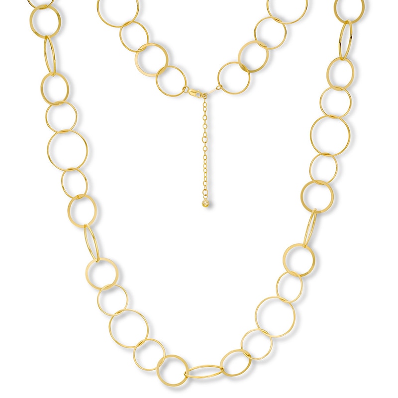Main Image 1 of Circle Link Necklace 10K Yellow Gold 30"