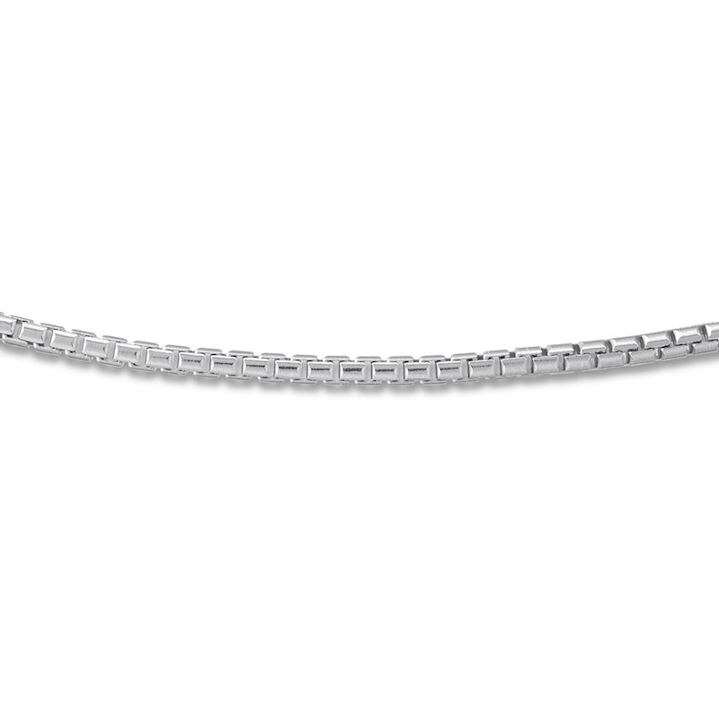 Solid Box Chain Sterling Silver 24" Adjustable 1.5mm