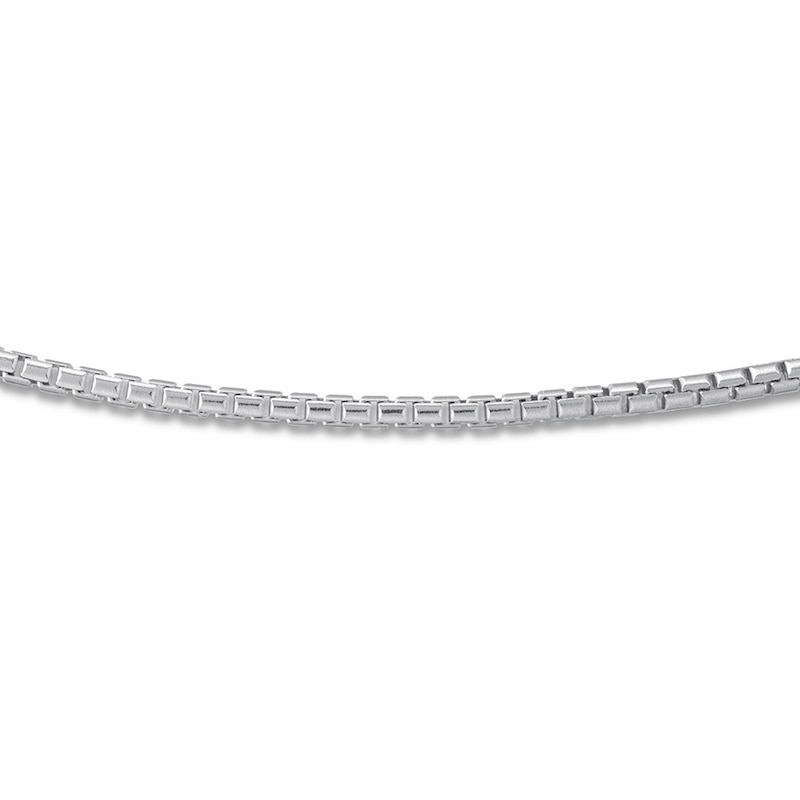 Main Image 3 of Solid Box Chain Sterling Silver 24" Adjustable 1.5mm