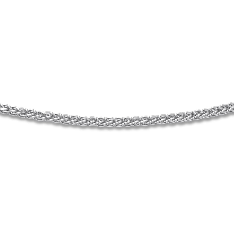Solid Spiga Chain Necklace Sterling Silver 20" Adjustable 1.3mm