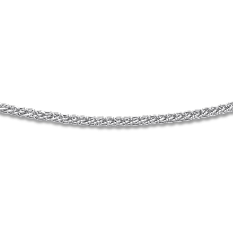 Main Image 3 of Solid Spiga Chain Necklace Sterling Silver 20" Adjustable 1.3mm