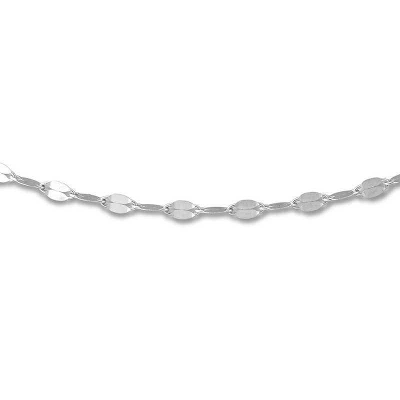 Main Image 3 of Solid Mirror Chain Necklace Sterling Silver 20" Adjustable 2.3mm
