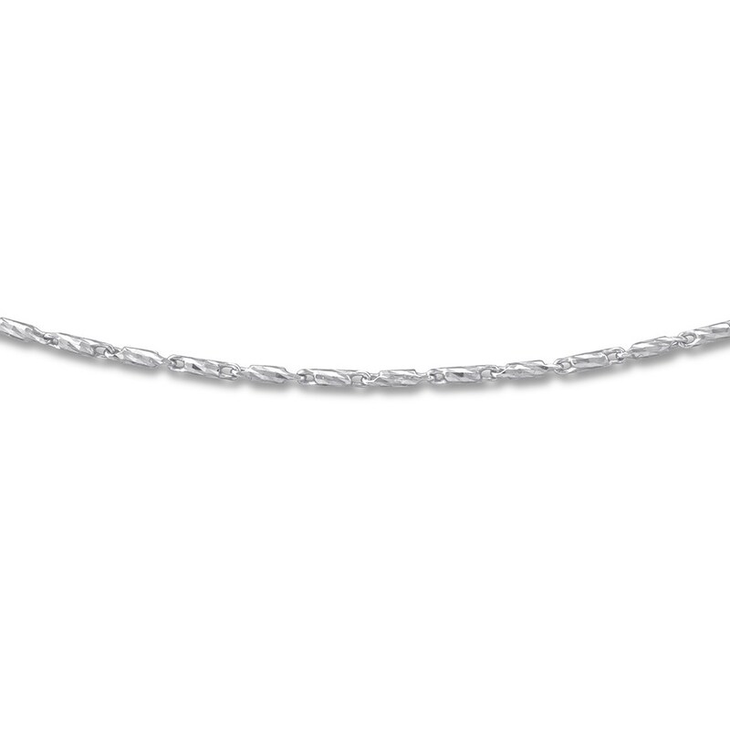 Main Image 3 of Solid Tubetto Chain Necklace Sterling Silver 24" Adjustable 1.3mm