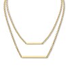 Thumbnail Image 1 of Double Bar Link Chain Necklace 10K Yellow Gold 18"