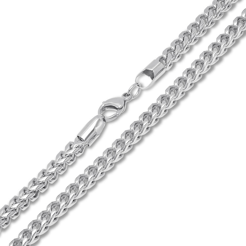 Solid Square Franco Link Chain Stainless Steel 24" 5.5mm