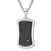Thumbnail Image 1 of Dog Tag Necklace Diamond Accent Stainless Steel 24"