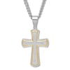 Thumbnail Image 0 of Cross Necklace 1/6 ct tw Diamonds Stainless Steel 24"