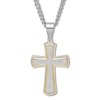 Thumbnail Image 1 of Cross Necklace 1/6 ct tw Diamonds Stainless Steel 24"