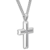 Thumbnail Image 2 of Cross Necklace 1/20 ct tw Diamonds Stainless Steel 24"