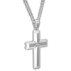 Thumbnail Image 1 of Cross Necklace 1/20 ct tw Diamonds Stainless Steel 24"