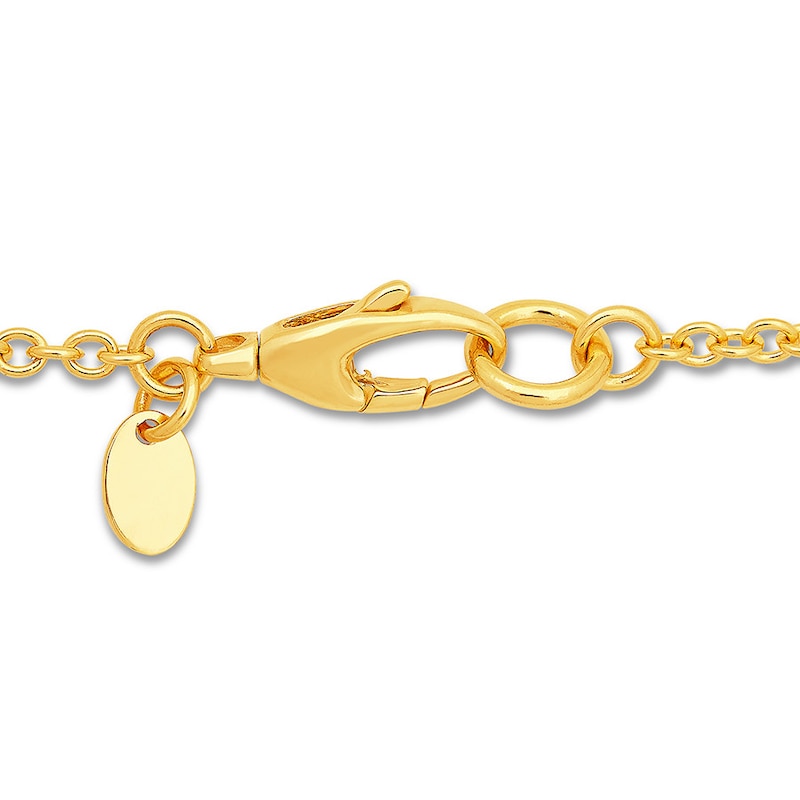 Link Station Necklace 14K Yellow Gold 25.5"