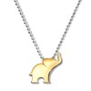 Thumbnail Image 1 of Alex Woo Necklace Fusion Elephant Sterling Silver/18K Gold