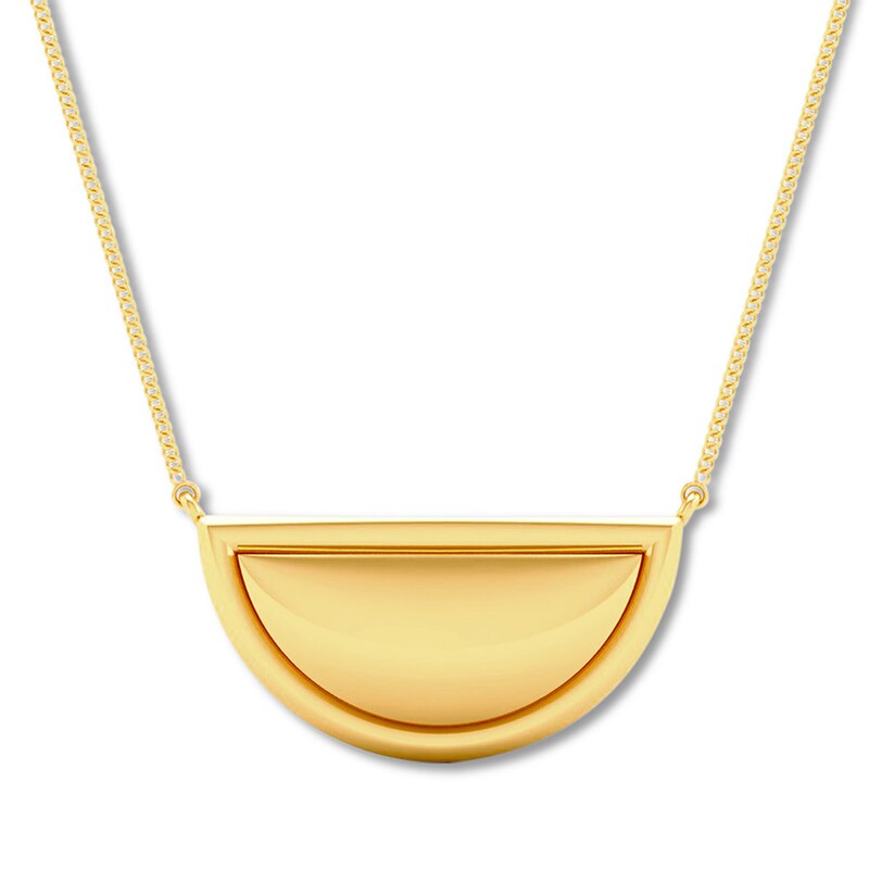 Main Image 1 of Half Circle Necklace 10K Yellow Gold 18"