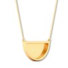 Thumbnail Image 3 of Half Circle Necklace 10K Yellow Gold 18"