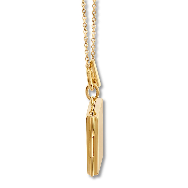 Main Image 2 of Rectangle Locket 10K Yellow Gold 18"