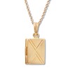 Thumbnail Image 1 of Geometric Motifs Locket Necklace 10K Yellow Gold 18"