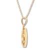 Thumbnail Image 1 of Oval Star Locket Necklace 10K Yellow Gold 18"
