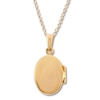 Thumbnail Image 3 of Oval Star Locket Necklace 10K Yellow Gold 18"