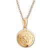 Thumbnail Image 2 of Round Flower Locket 10K Yellow Gold 18"