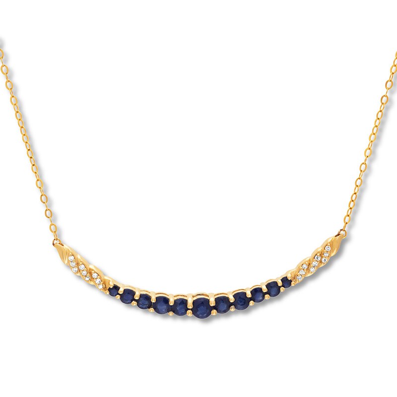 Sapphire necklace gold chain Clearance