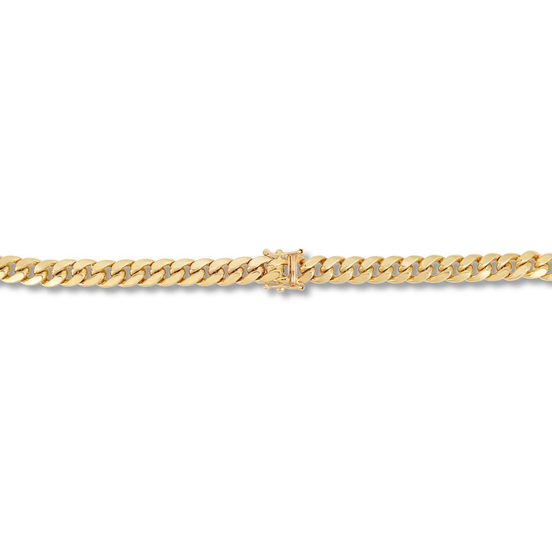 Main Image 3 of Men's Cuban Link Chain 10K Yellow Gold 24" Approx. 6.85mm